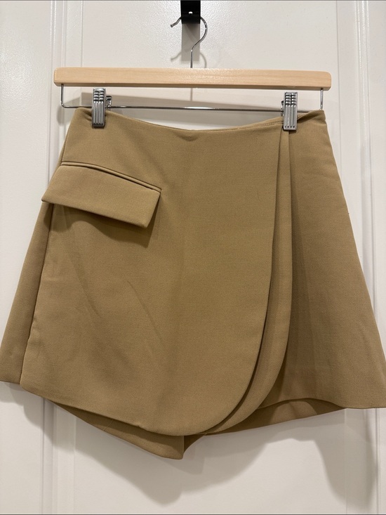 Oscar Pants - Women's Tan Skort with Wrap Front